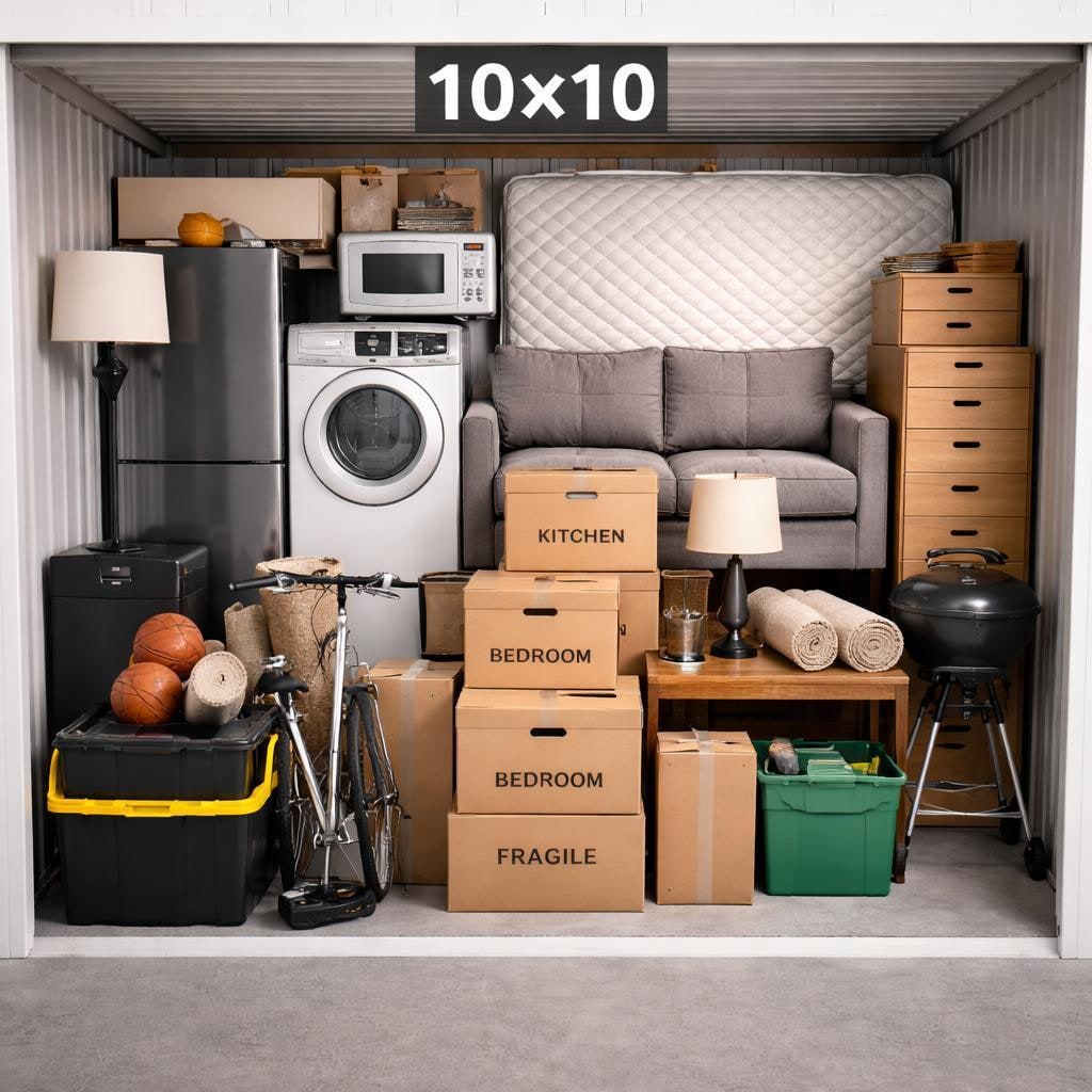 Two bedroom apartment storage facility